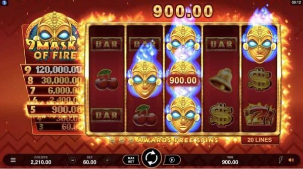 9 Masks of Fire automat - Najlepší casíno