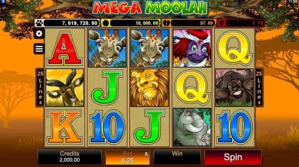 mega moolah automat zdarma