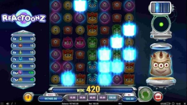 Reactoonz automat zdarma