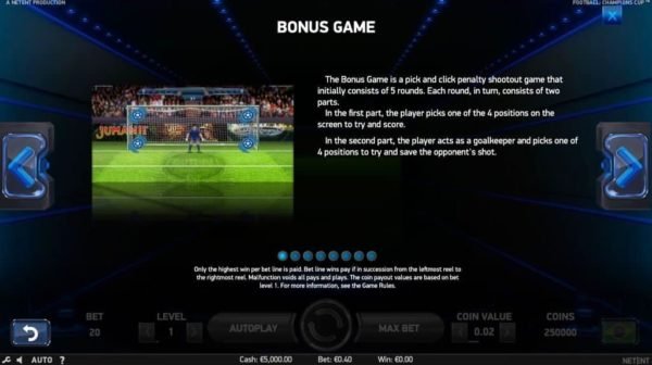 Football Champions Cup automat zdarma