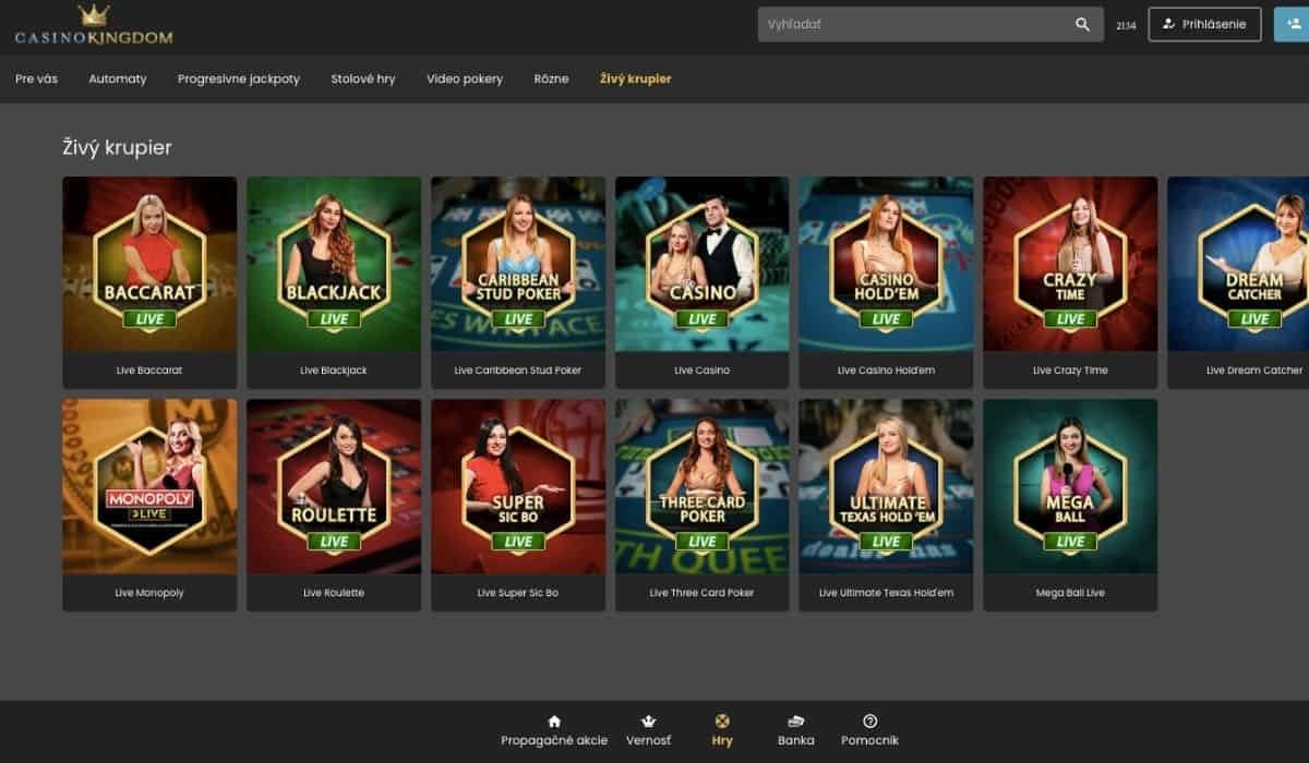 kingdom casino recenze live casino