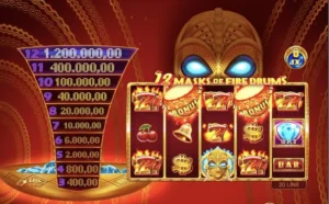 12 Masks of Fire Drums slot online