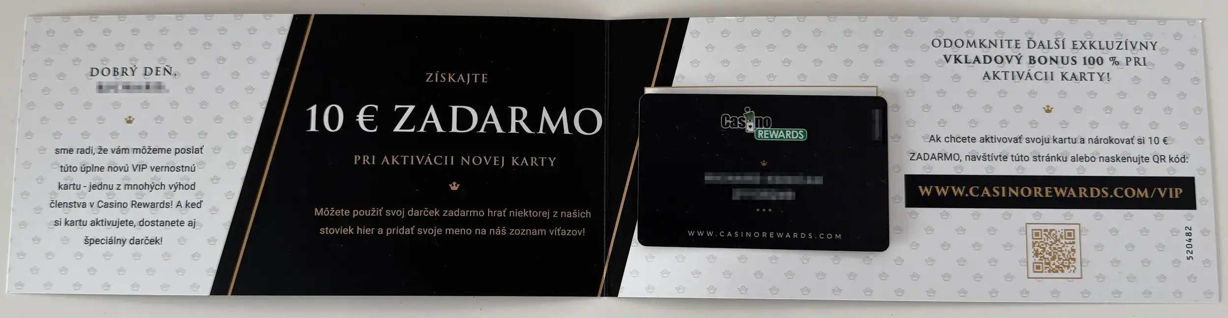 Casino Rewards aktivace VIP karty