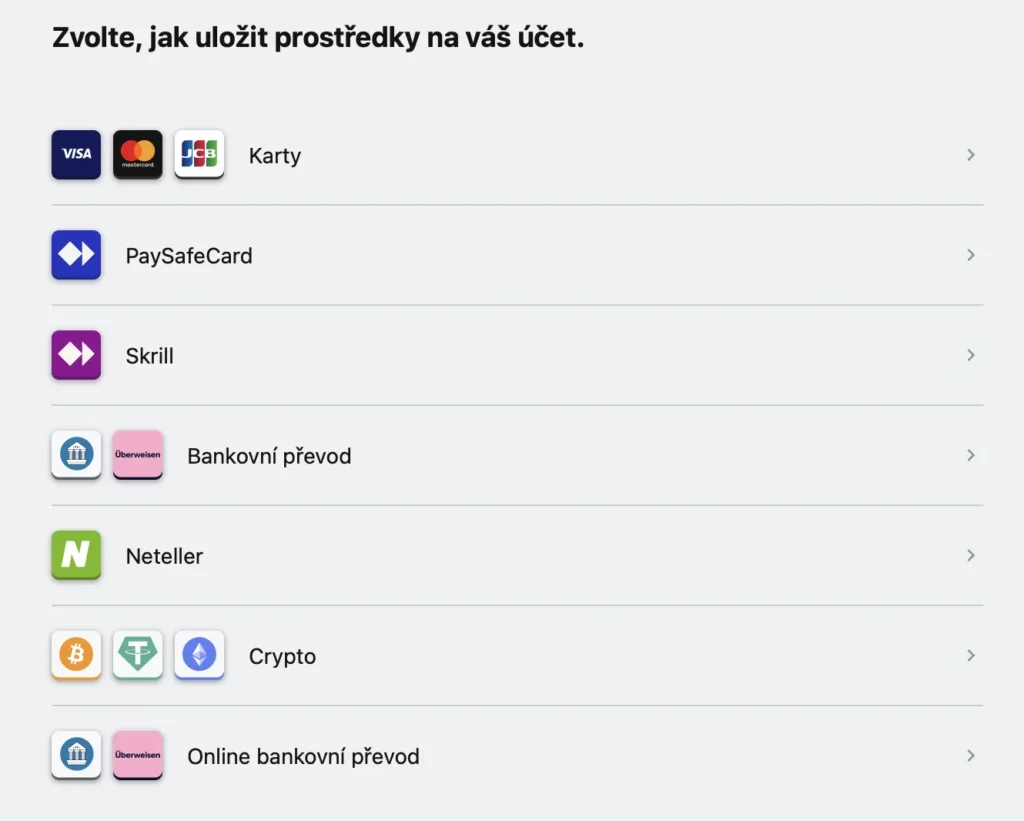 Podporovane metody v Casino Rewards Podporovane platebni metody v Casino Rewards