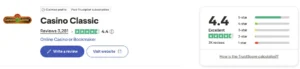 Casino Classic trustpilot reviews