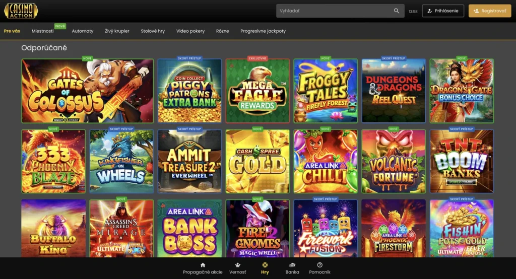 Casino Action web Casino Action recenze